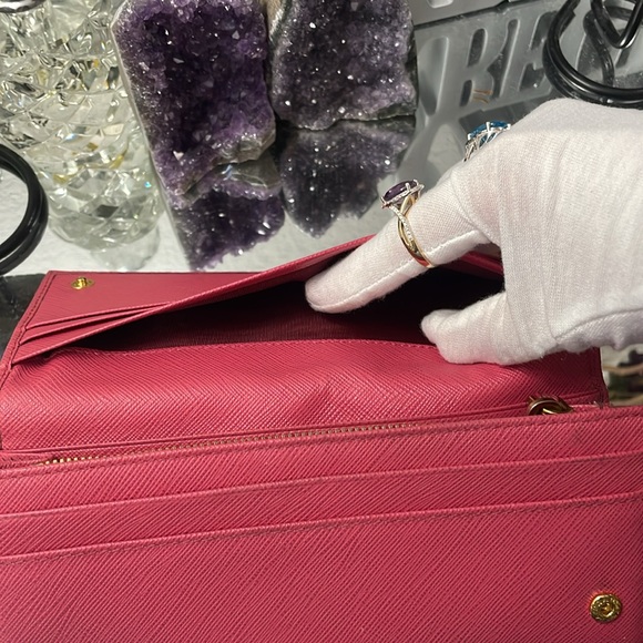 EUC, Auth PRADA MILANO Saffiano Leather Wallet w/Chain for Satchel  use - Picture 17 of 17